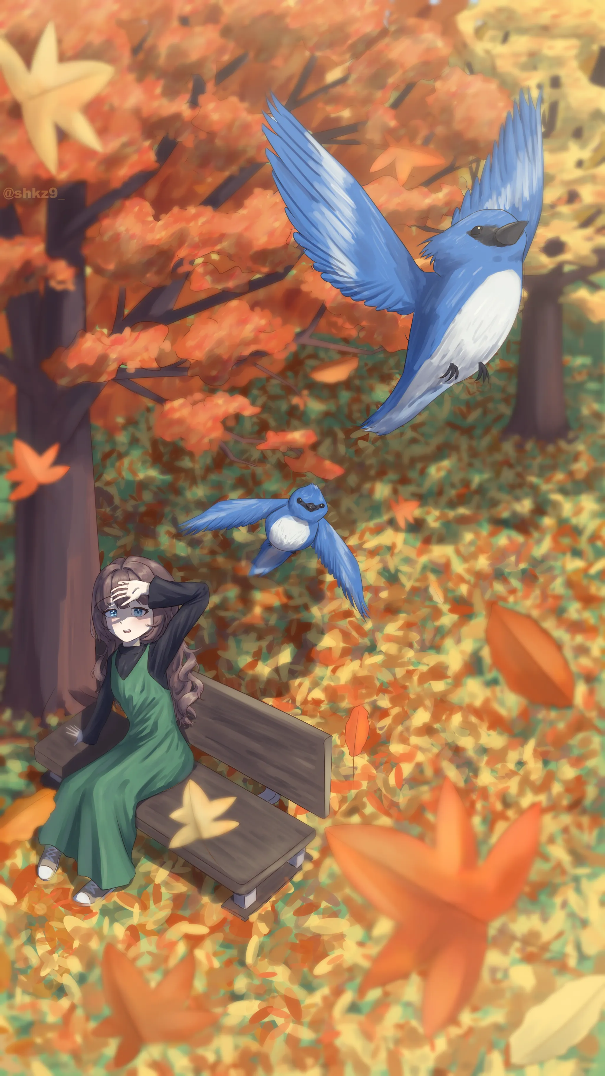 Autistic Girl Autumn